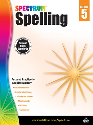 cover image of Spectrum Spelling, Grade 5